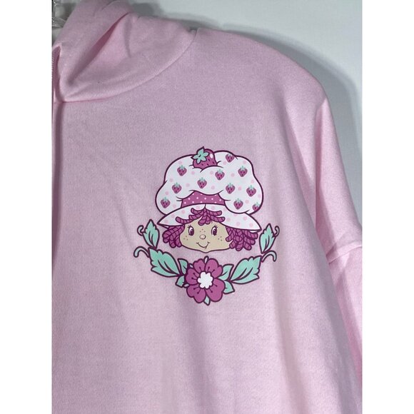 Strawberry Shortcake Womens Graphic Retro Style Hoodie XL Pink - Picture 5 of 9